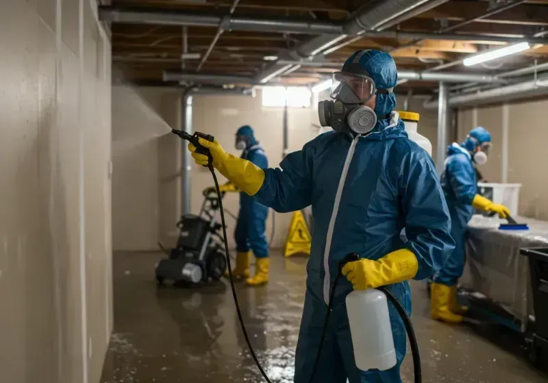 Basement Sanitization and Antimicrobial Treatment process in Alexandria, LA